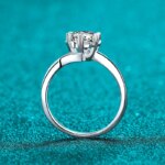 KNOBSPIN 1ct Moissanite Ring 925 Sølv 18K Gull