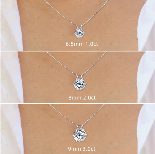 925 Sølv Moissanite Anheng Solitaire Design