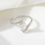KNOBSPIN 1ct Pæreformet Moissanite Ring 925 Sølv
