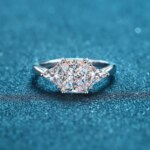3ct Moissanite Forlovelsesring 18K Hvitt Gull