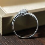 KNOBSPIN 2.5mm Blomst Moissanite Ring 925 Sølv