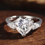 KNOBSPIN Hjerteformet Moissanite Ring 925 Sølv