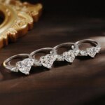 KNOBSPIN Hjerteformet Moissanite Ring 925 Sølv