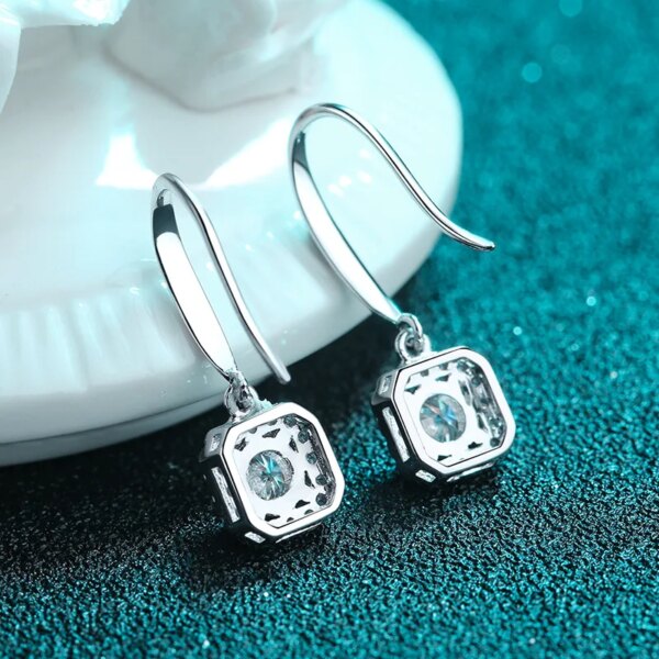KNOBSPIN 1ct Moissanite Øredobber 925 Sølv
