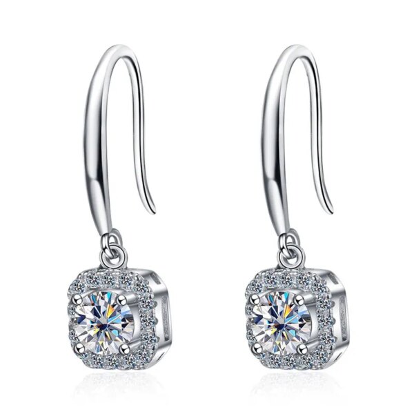 KNOBSPIN 1ct Moissanite Øredobber 925 Sølv