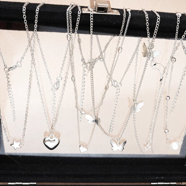 51 Pcs/Set Silver Color Chic Jewelry Set