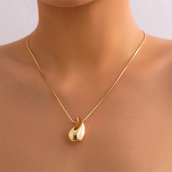 New Gold Color Stainless Steel Necklace