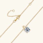 JoyceJelly 1ct Moissanite Halskjede – 925 Sølv, 18k Gullbelagt