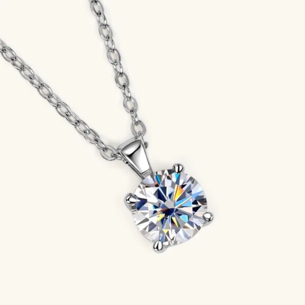 JoyceJelly 1ct Moissanite Halskjede – 925 Sølv, 18k Gullbelagt