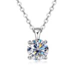 JoyceJelly 1ct Moissanite Halskjede – 925 Sølv, 18k Gullbelagt