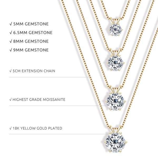 Moissanite Anheng 0.5–5CT – 925 Sølv