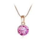 1.0CT Moissanite Halskjede – Roségullbelagt 925 Sølv
