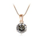 1.0CT Moissanite Halskjede – Roségullbelagt 925 Sølv