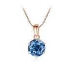 1.0CT Moissanite Halskjede – Roségullbelagt 925 Sølv