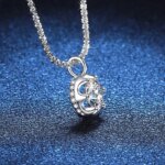 2CT Moissanite Necklace – 925 Silver, Certified Pendant