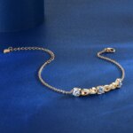 1.5CTW Moissanite Infinity Bracelet – 18K Gold Plated, 925 Silver