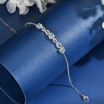 1.5CTW Moissanite Infinity Bracelet – 18K Gold Plated, 925 Silver