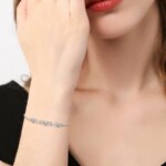 1.5CTW Moissanite Infinity Bracelet – 18K Gold Plated, 925 Silver