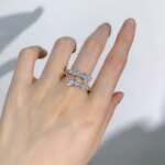 3.26CTW Moissanite Wedding Band – GRA Certified, 925 Silver