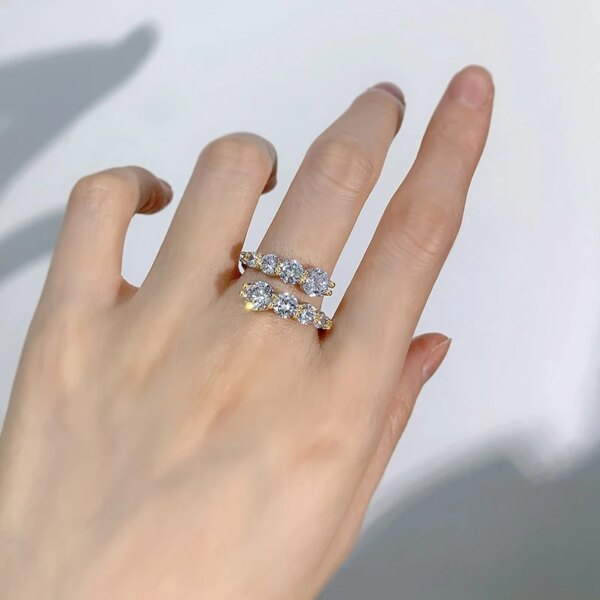 3.26CTW Moissanite Wedding Band – GRA Certified, 925 Silver