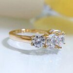 3.6CTW Moissanite 5-Stone Ring – 925 Silver, GRA Certified