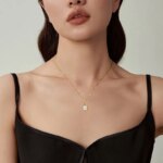 Tahitian Black Pearl & Moissanite Infinity Necklace – 925 Silver