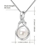 Tahitian Black Pearl & Moissanite Infinity Necklace – 925 Silver