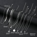 9 Pcs Simple Choker Necklaces