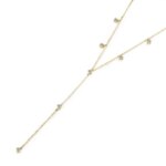 3mm Moissanite Y-Shape Tassel Necklace – 925 Silver