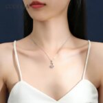 Pass Diamond Test Real 0.5CT Moissanite Swan Necklace GRA Certification S925 Silver Woman Wedding Necklace Premium Jewelry