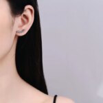 Smyoue 1.16CTTW Gradient Moissanite Stud Earrings – 925 Silver, GRA Certified