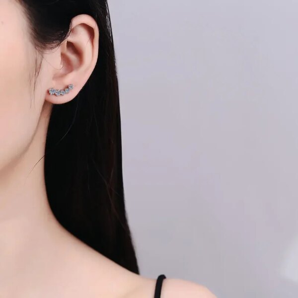 Smyoue 1.16CTTW Gradient Moissanite Stud Earrings – 925 Silver, GRA Certified