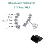 Smyoue 1.16CTTW Gradient Moissanite Stud Earrings – 925 Silver, GRA Certified