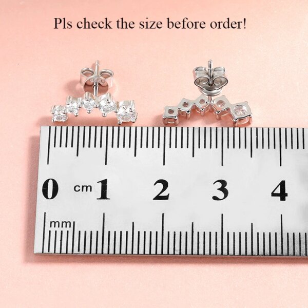 Smyoue 1.16CTTW Gradient Moissanite Stud Earrings – 925 Silver, GRA Certified