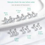 Smyoue Each 0.2-2CT GRA Certified Moissanite Stud Earrings for Women 4 Claw Sparkling Wedding Party Jewelry Sterling Silver S925