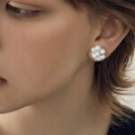 FEOBUR 7CT 5mm Flower Full Moissanite Stud Earrings for Women 925 Sterling Silver Diamond Cluster Earring Wedding Jewelry Gift