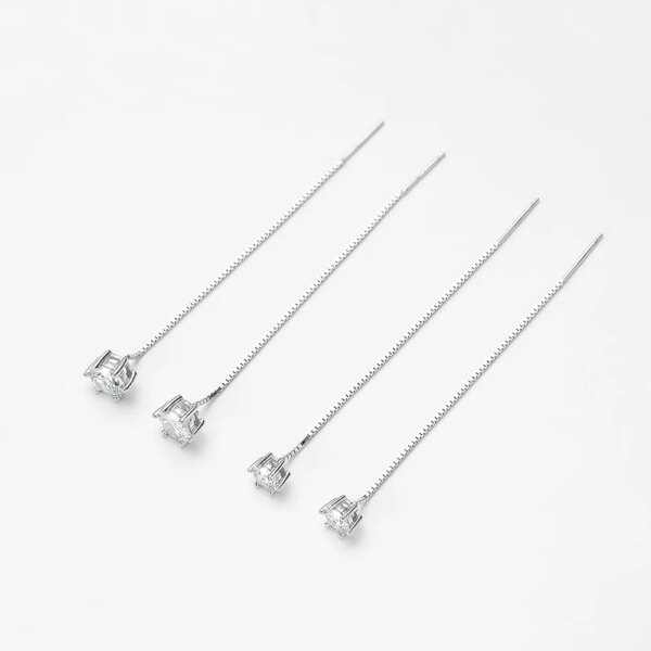 OEVAS 2CT Moissanite Drop Tassel Øredobber 925 Sølv