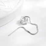 OEVAS 2CT Moissanite Drop Tassel Øredobber 925 Sølv