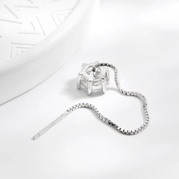 OEVAS 2CT Moissanite Drop Tassel Øredobber 925 Sølv