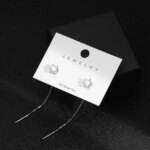 OEVAS 2CT Moissanite Drop Tassel Øredobber 925 Sølv