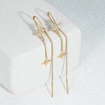 Lnngy Moissanite Stjerne Tassel Øredobber 925 Sølv