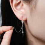 Lnngy Moissanite Stjerne Tassel Øredobber 925 Sølv