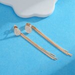 Smyoue Moissanite Tassel Dråpeøredobber 925 Sølv