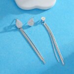 Smyoue Moissanite Tassel Dråpeøredobber 925 Sølv