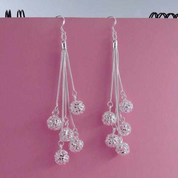 Vintage Elegant Delicate Light Hollow Balls Pendant Earrings For Women Exquisite Dangle Earrings Luxury Casual Party Jewelry