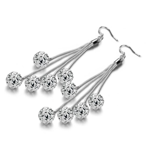 Vintage Elegant Delicate Light Hollow Balls Pendant Earrings For Women Exquisite Dangle Earrings Luxury Casual Party Jewelry