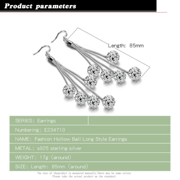 Vintage Elegant Delicate Light Hollow Balls Pendant Earrings For Women Exquisite Dangle Earrings Luxury Casual Party Jewelry