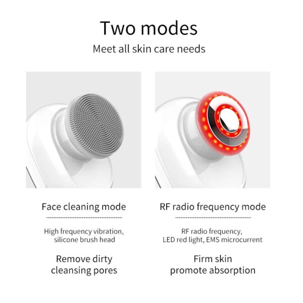 KAKUSAN Beauty Trending RF 1 MHZ Beauty Device Mini Vibration Face Cleaning Brush Multifunctional EMS Face Uplifting Device