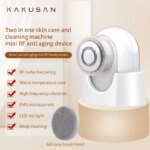 KAKUSAN Beauty Trending RF 1 MHZ Beauty Device Mini Vibration Face Cleaning Brush Multifunctional EMS Face Uplifting Device