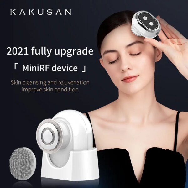 KAKUSAN Beauty Trending RF 1 MHZ Beauty Device Mini Vibration Face Cleaning Brush Multifunctional EMS Face Uplifting Device